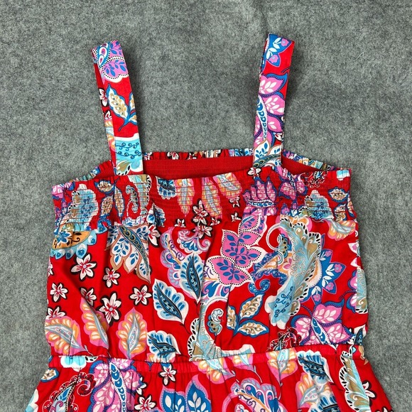 Talbots Red Sleeveless Sundress with Square Neck - Picture 9 of 13